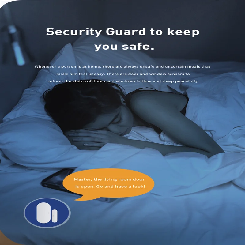 Tuya Zigbee Door Window Contact Sensor Open/Closed Detector Smart Home Security Alarm System APP Wireless Conttrol Alexa Google