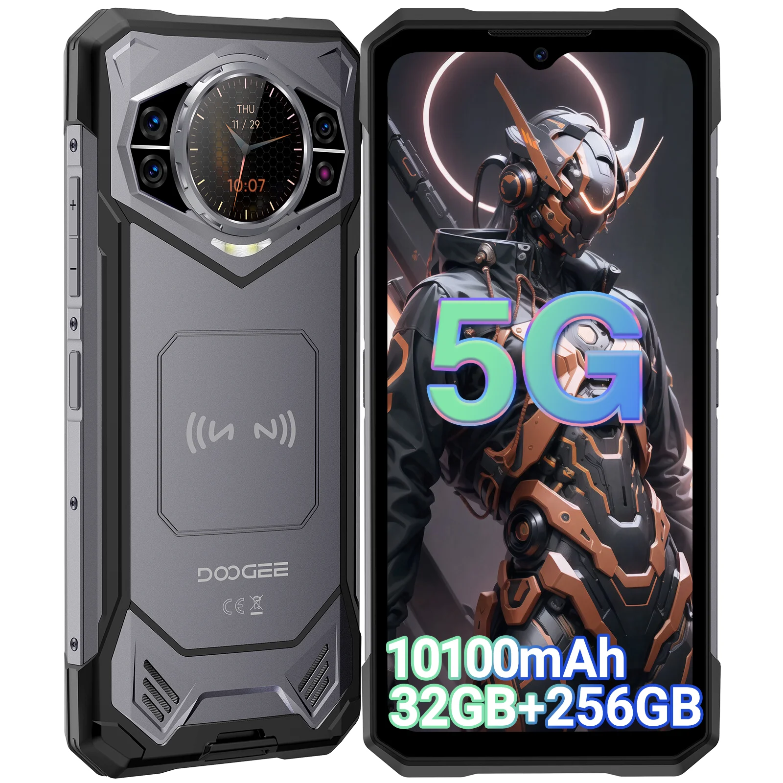 الإصدار العالمي DOOGEE S200 5G هاتف متين 6.72 "120 هرتز عرض 12 جيجابايت 256 جيجابايت 100MP AI الكاميرا الرئيسية 10100 مللي أمبير بطارية NFC الهاتف الذكي