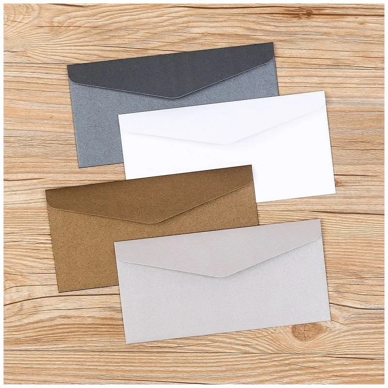 50 sztuk/partia 22x11cm koperta wysokiej jakości 250g perłowy papier koperty na zaproszenie ślubne artykuły biznesowe artykuły papiernicze — zdjęcie produktu 7