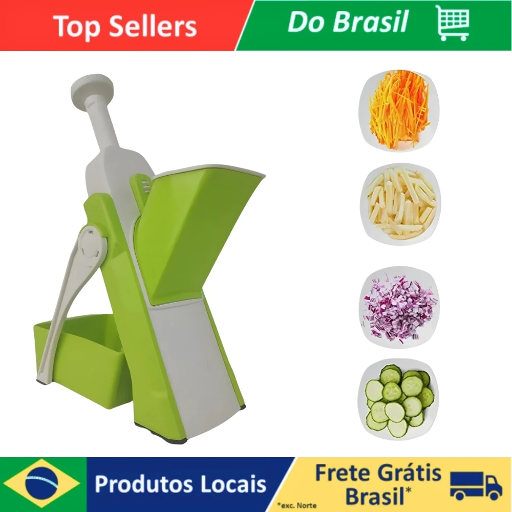 5 Functions For Cutting Potato, Vegetables, Green and Fruit Inox Multi Manual Cutter