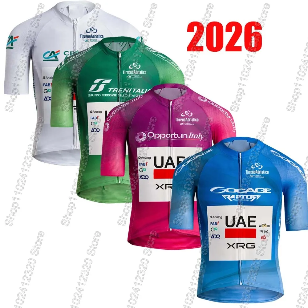 Maillot de Ciclismo de Manga Corta del Equipo UAE Tirreno Adriatico 2026, Ropa de Ciclismo México Isaac del Toro, Camiseta para Bicicleta de Carretera