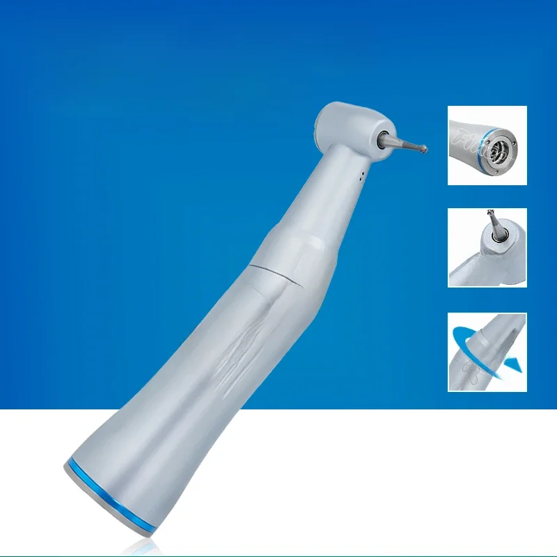 Gegen den Zahnwinkel, inneres Wasserspray, Winkelstück, blau, 1:1, Druckknopf, Handstück mit niedriger Geschwindigkeit, Zahnarztwerkzeug für die Zahnmedizin