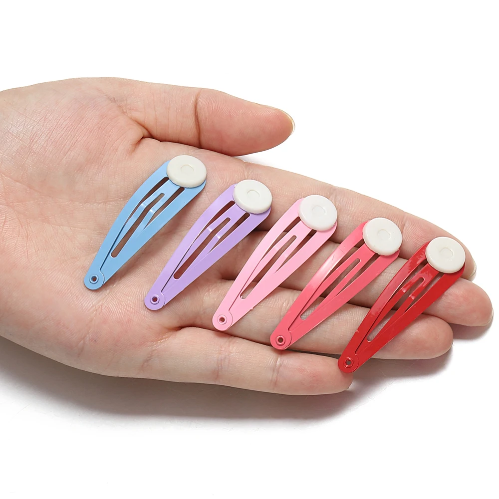 20Pcs Colorful Hairclip Base 45mm Hairpins for Diy Jewelry Making Girls Hair Clip Setting Diy Bow Flower Headwear Findings