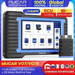 MUCAR VO7 VO7S Obd2 Scanner Full System Diagnosis 28 Resets Service OBD2 Diagnostic Tools Active Test ECU Coding All Cars Free