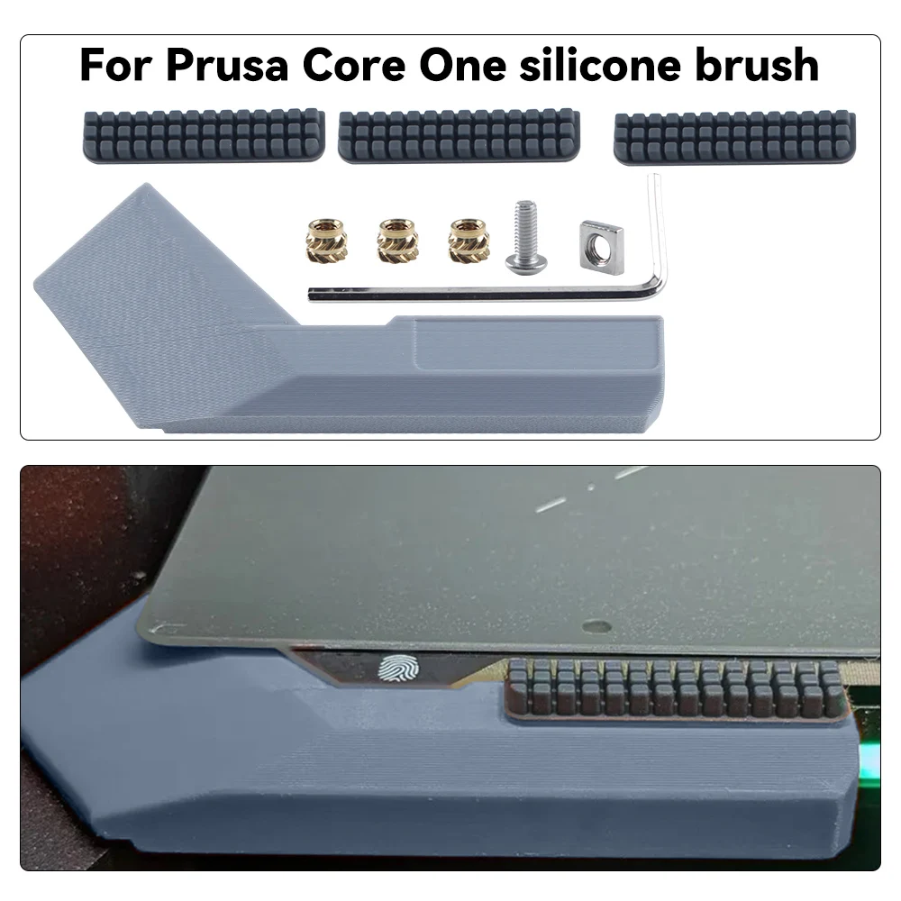 فرشاة فوهة السيليكون 3 قطعة لـ Prusa Core One أداة تنظيف فوهة الطابعة ثلاثية الأبعاد لأجزاء الطابعة Prusa Core One ثلاثية الأبعاد #3