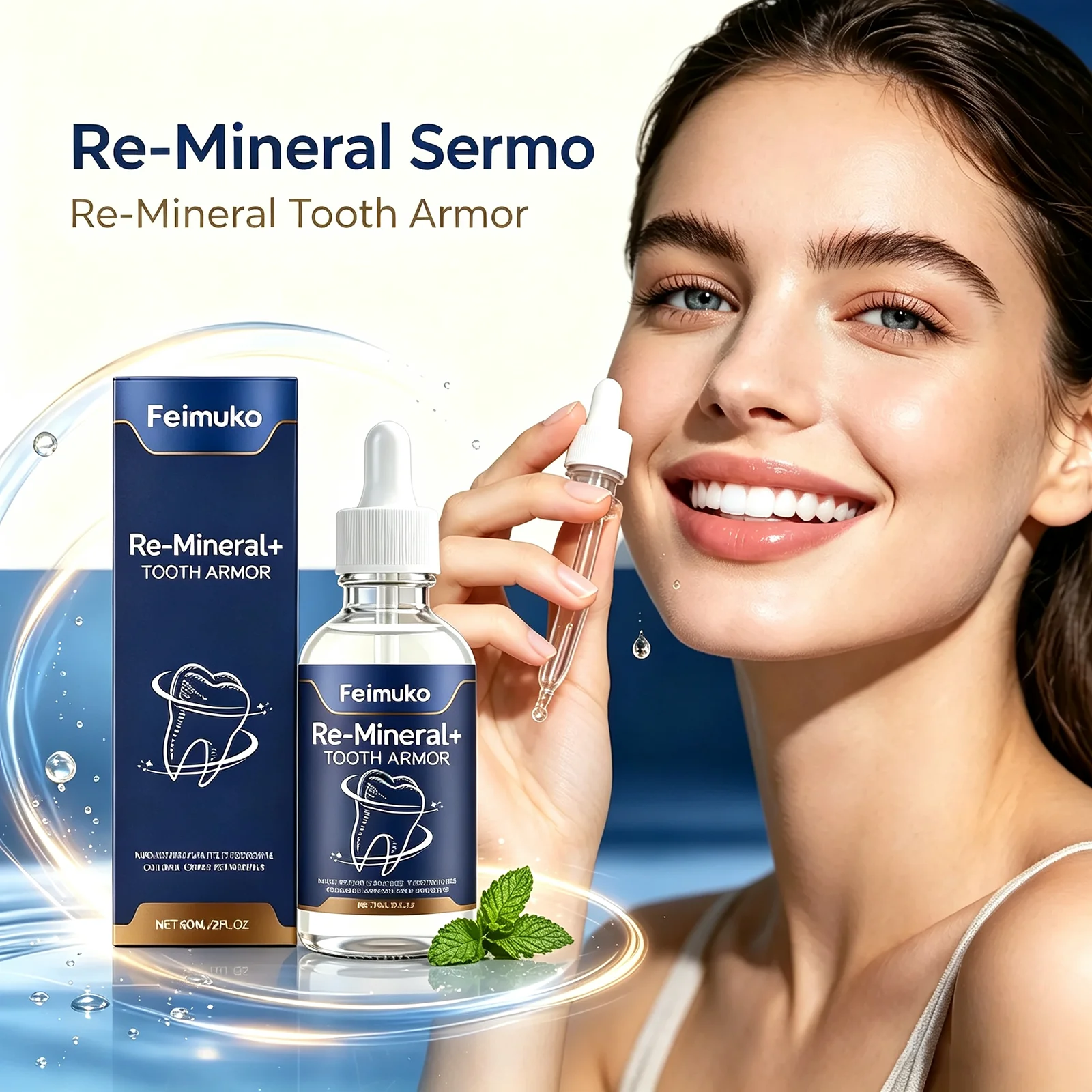 Re-Mineral Tooth Care Serum Hydroxyapatite Enamel Safe Strengthen Teeth Prevent Cavities Soothing Gum Gentle Brightening Fresh Breath Dental Care Essence