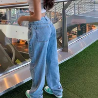 2026 New Y2K Style Women's Mid Waist Baggy Jeans Fashion Casual Denim Wide Leg Pants Street Hipster Trousers XS-XL 6