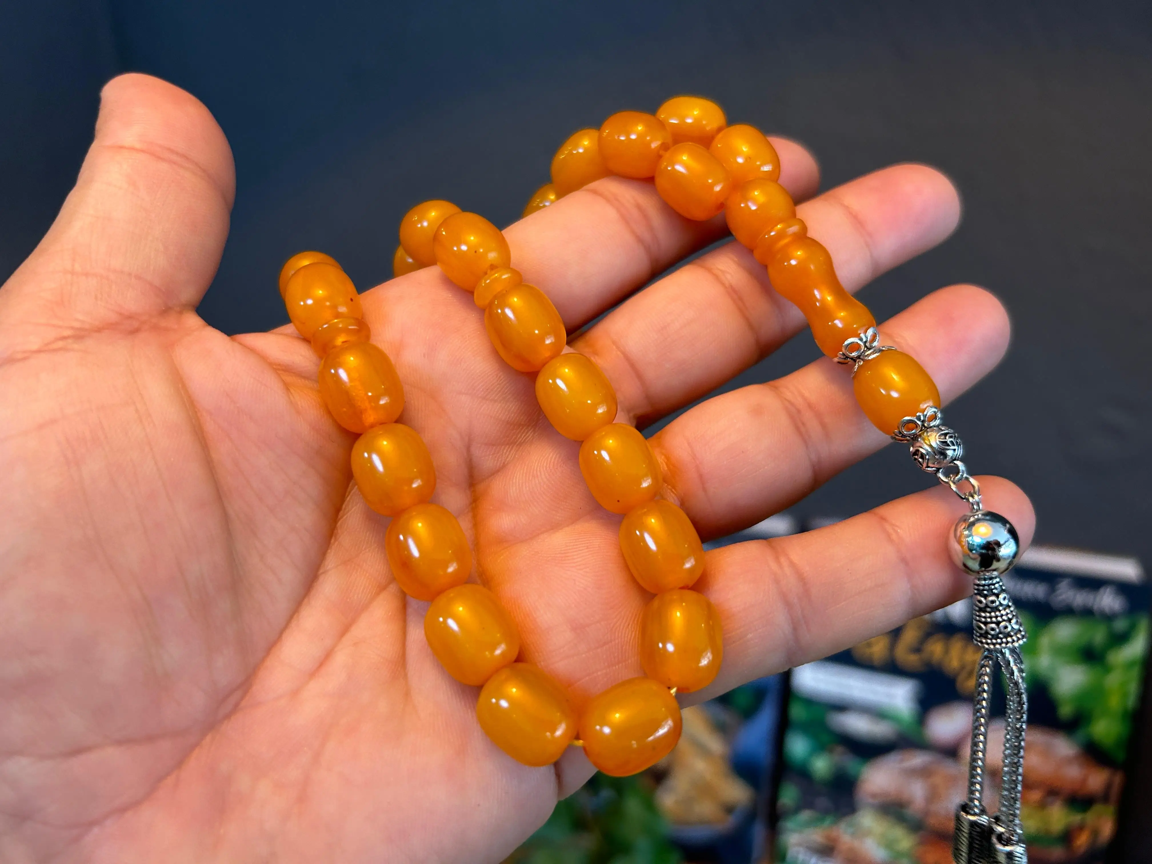 Bakelite rosario ottomano raro Faturan ambra tedesca Sandalous Misbaha Prayerbeads rosario Tasbih Tesbih sam T16