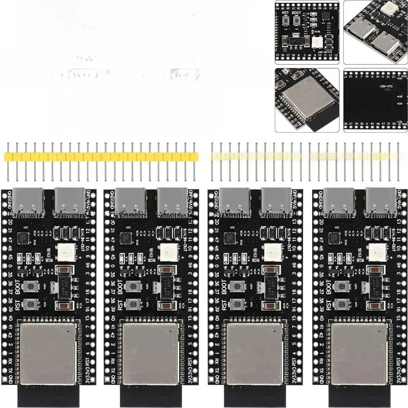 Płytka programistyczna ESP32-S3, moduł Wi-Fi 2,4 GHz do Arduino, ESP IDF, ESP32-S3-1, N8R2, N16R8, 44-pinowy złącze typu C, 8 MB PSRAM, ESP32 S3. — zdjęcie produktu 7
