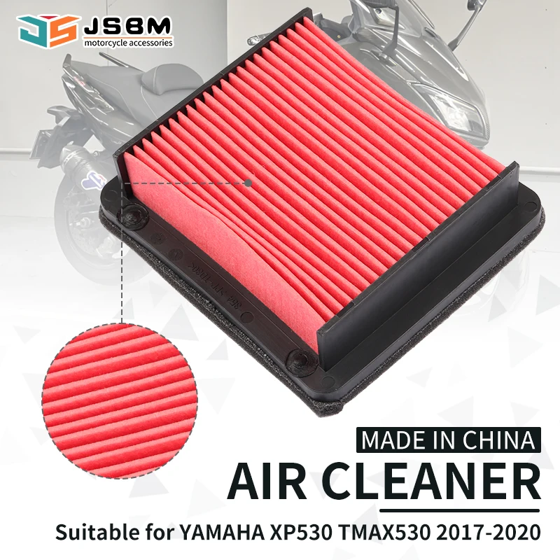 

JSBM Motorcycle Main Air Filter For Yamaha XP530 T-MAX 530 TMAX530 SX DX 2017 2018 2019 BC3-14451-00 Intake Cleaner Element