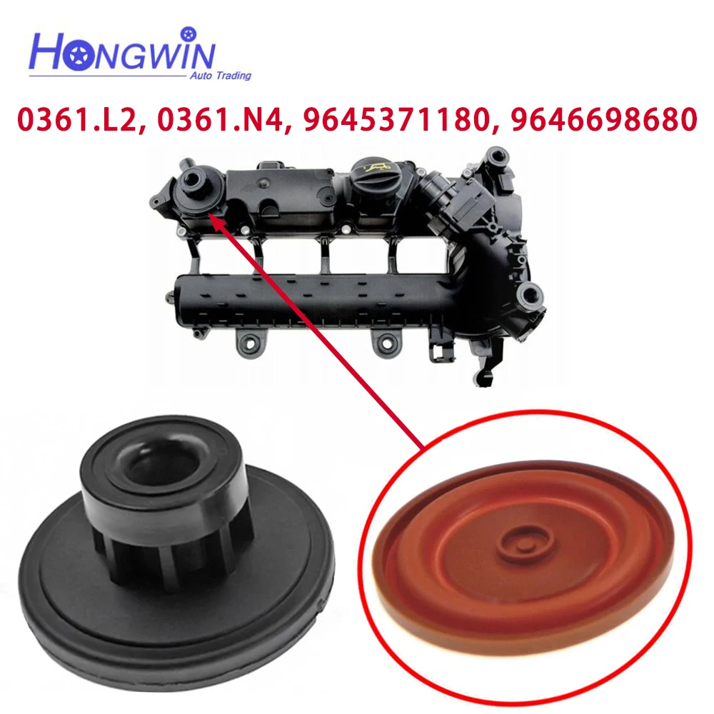 9645371180 0361.L2 0361.N4 9646698680 Engine PCV Valve Cover Repair Kit Membrane For Peugeot 206 307 Citroen C3 C2 1.4 Diesel