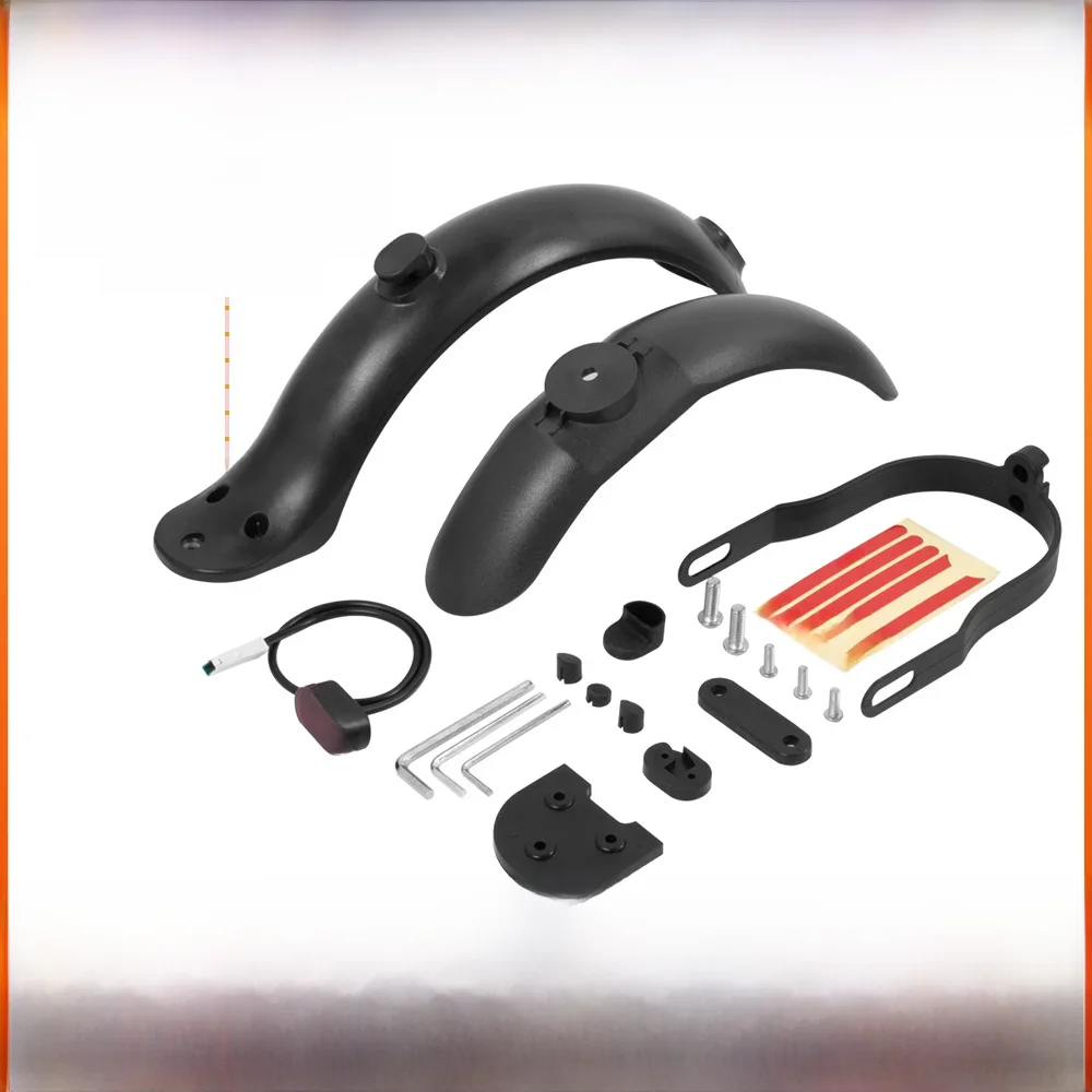 Kit d'espacement de pneu de garde-boue avant et arrière de 10 pouces, accessoire de Scooter électrique pour Xiaomi M365 1S Pro, coussinets rehaussants de garde-boue, feu arrière Gaske