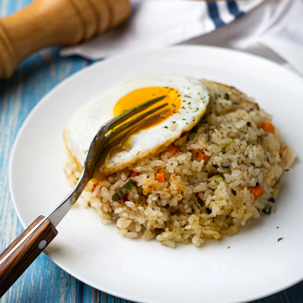 أرز مقلي مستورد ، أرز مجمد جاهز للأكل الفوري ، أخضر الأومجي ، عبق البصل ، 10 عبوات