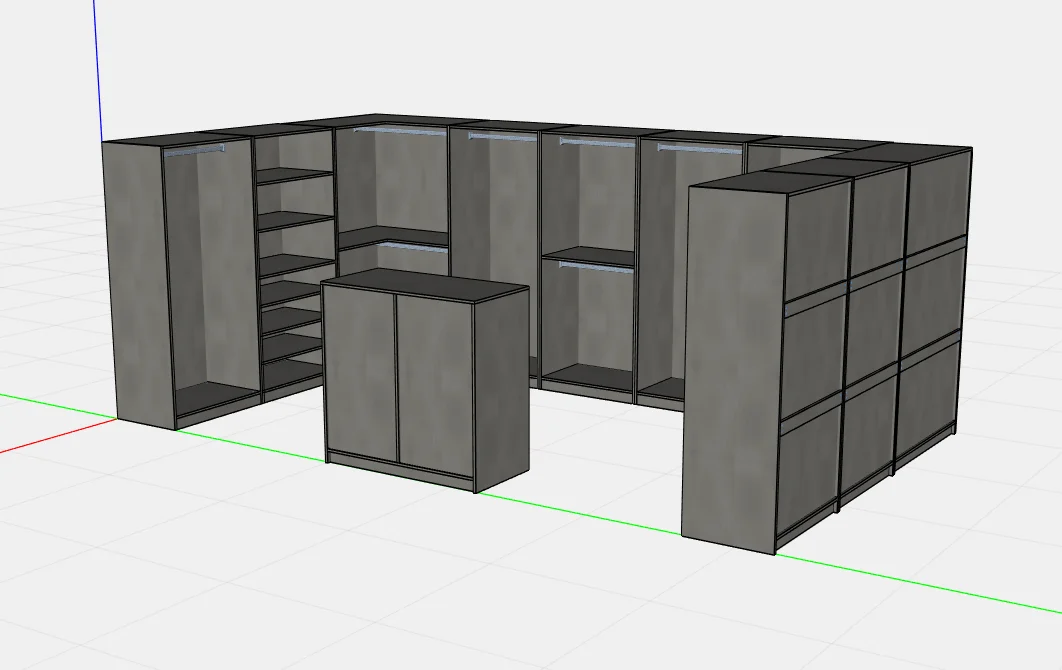 U Shape Walk In Clo…