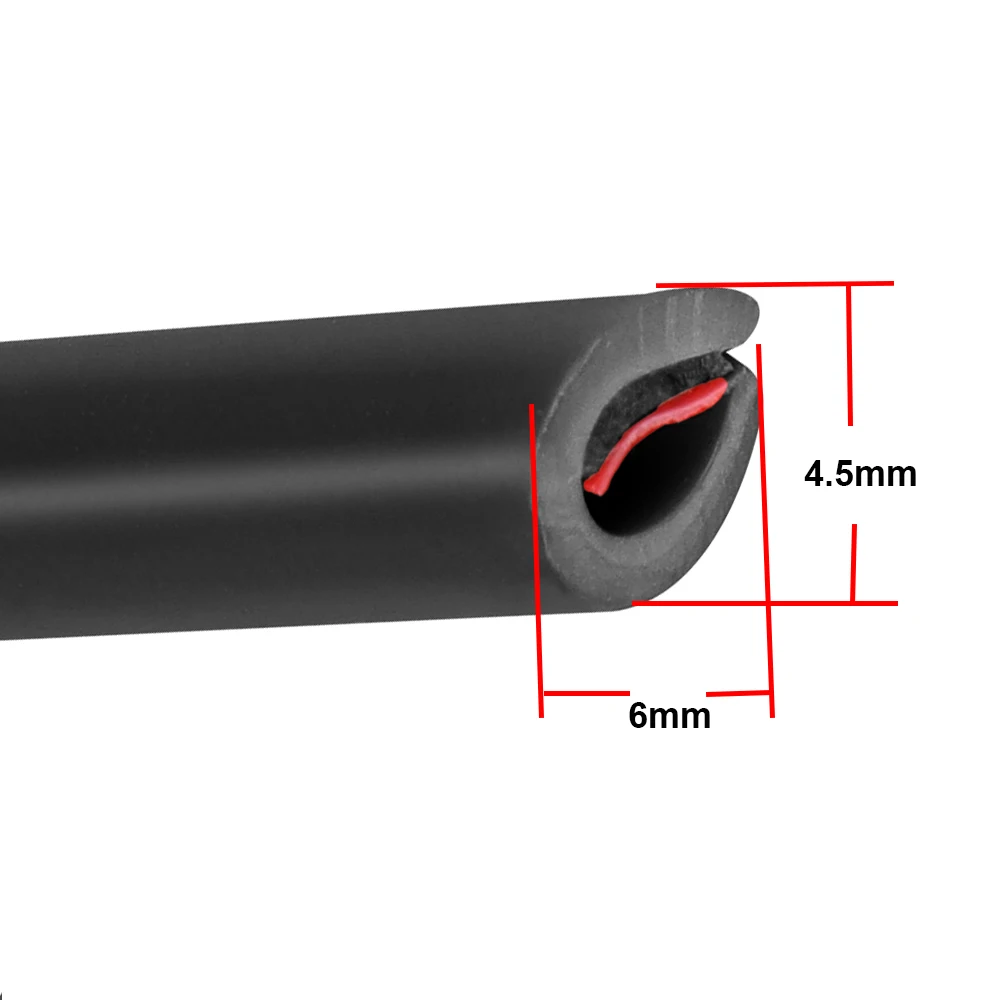 2/5/10M Car Door Protector U Type Universal Car Door Edge Guards Strip Rubber Moulding Sealing Scratch Protector Strip for Auto