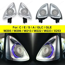 64 Colors 4D rotating Tweeter Speaker Ambient Light For Mercedes-Benz 4D Speaker W213 W205 W206 W223 W222 X254 C/E/S-Class Car