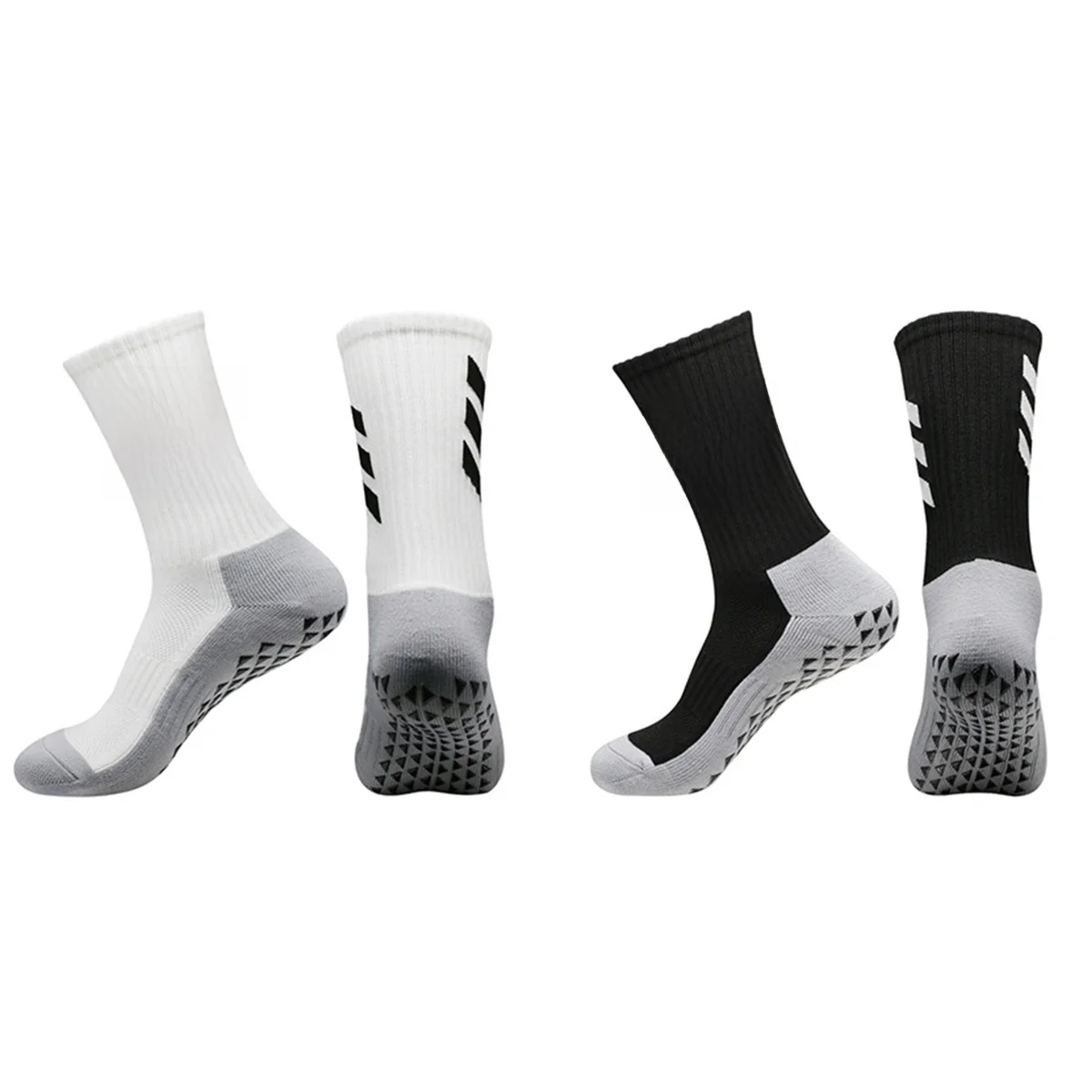 AliExpress A pair of men's and women's glued non slip sports football cycling socks with thickened towel soles