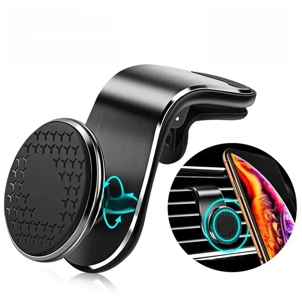 Magnetyczny uchwyt samochodowy na telefon Air Vent Clip Mount Mobile Cellphone GPS Support dla Xiaomi iPhone 15 14Huawei Samsung Phone Car Stand — zdjęcie 2