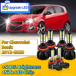 2/4/6Pcs High Power HB3 Led Headlight Canbus Car Bulb 6000K H11 Fog Light Lamp For Chevrolet Sonic 2012 2013 2014 2015 2016-2020