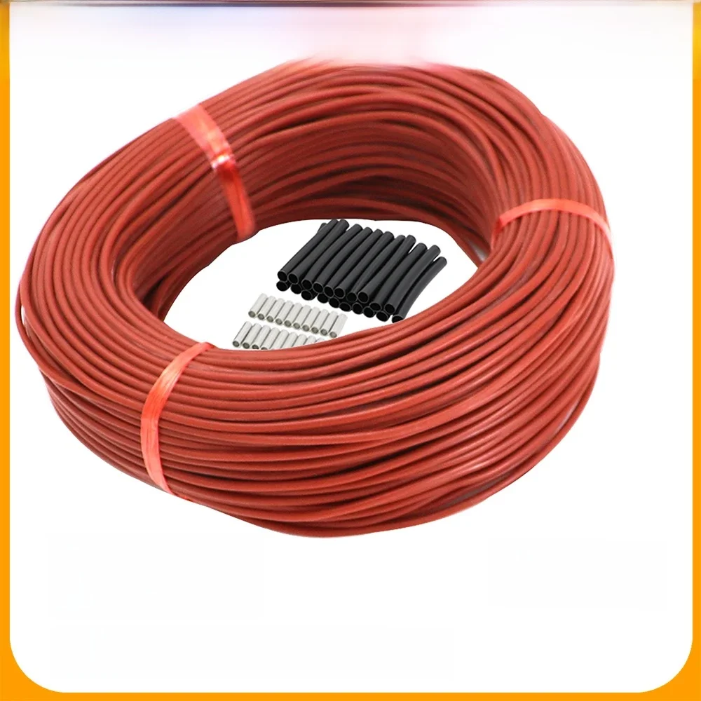 Kabel grzewczy Minco Heat Red z włókna węglowego, ogrzewanie podłogowe na podczerwień, 12K 33 Ohm/m, zestawy do ogrzewania podłogowego, rolka 200 metrów — zdjęcie 2