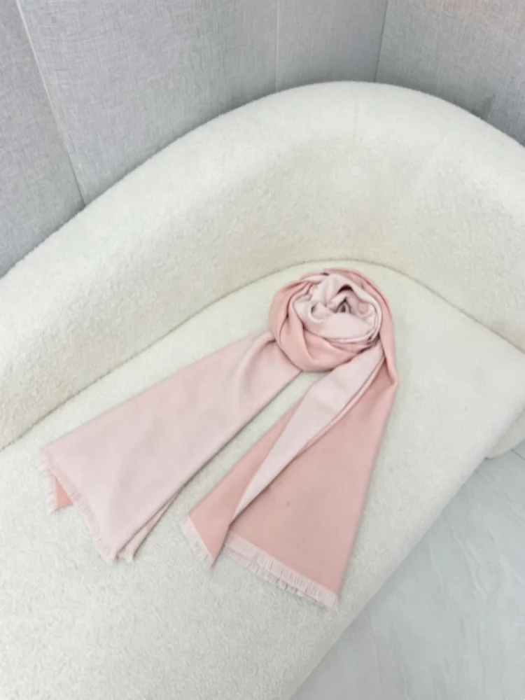 New Autumn-winter Double-sided Letter-printed Fashionable High-quality Soft Woolen Scarf Shawl