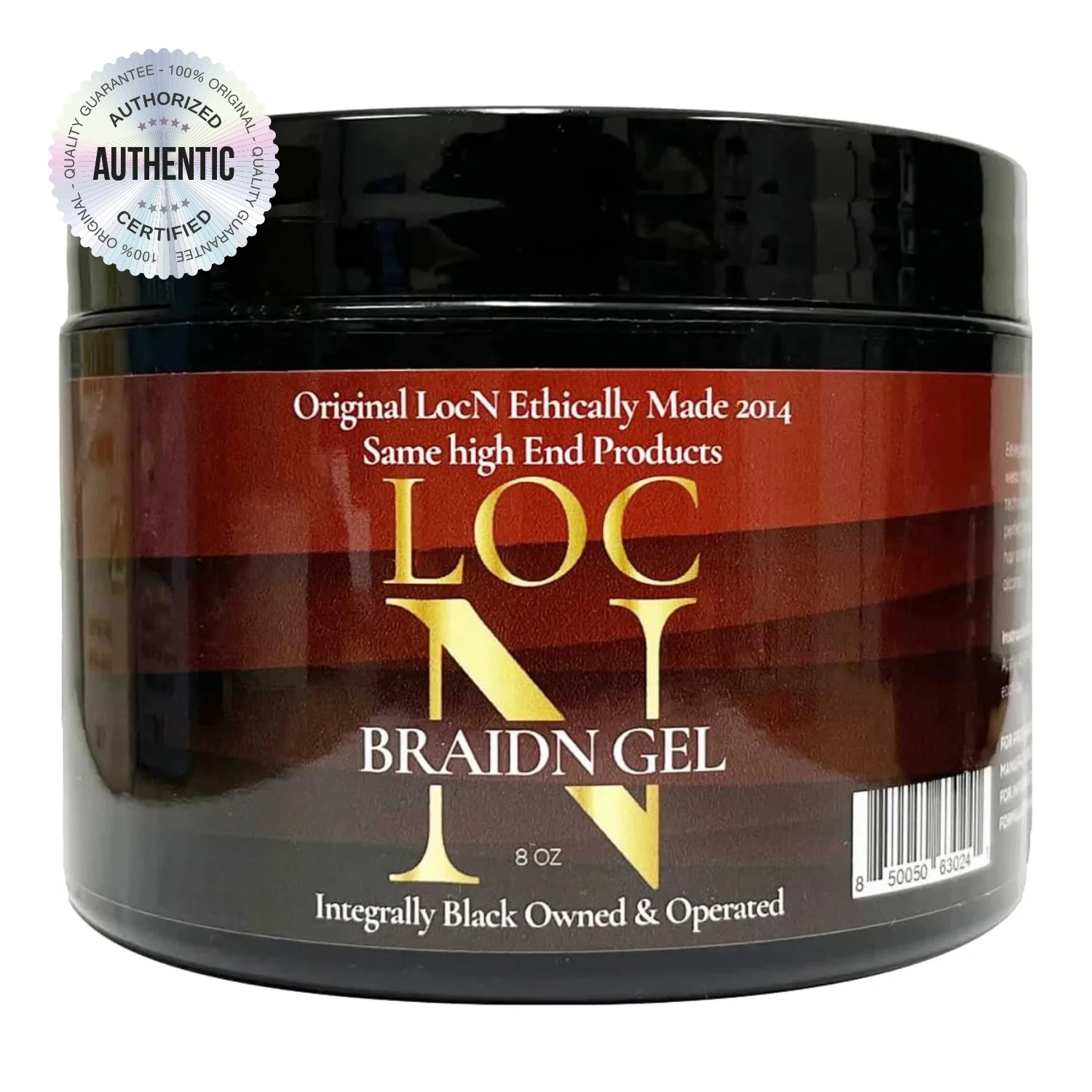 Loc N Loc Twists Braids Wave Edge Gel 8oz-fuerte sujeción y definición para giros, trenzas y ondas, fórmula suave y brillante