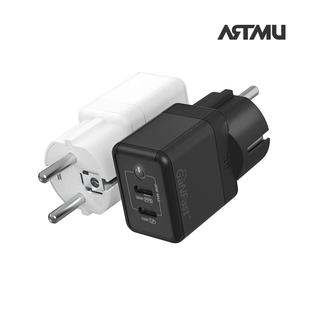 ARTMU USB PD 35W PPS GaN grounding dual ultra fast charger GA610