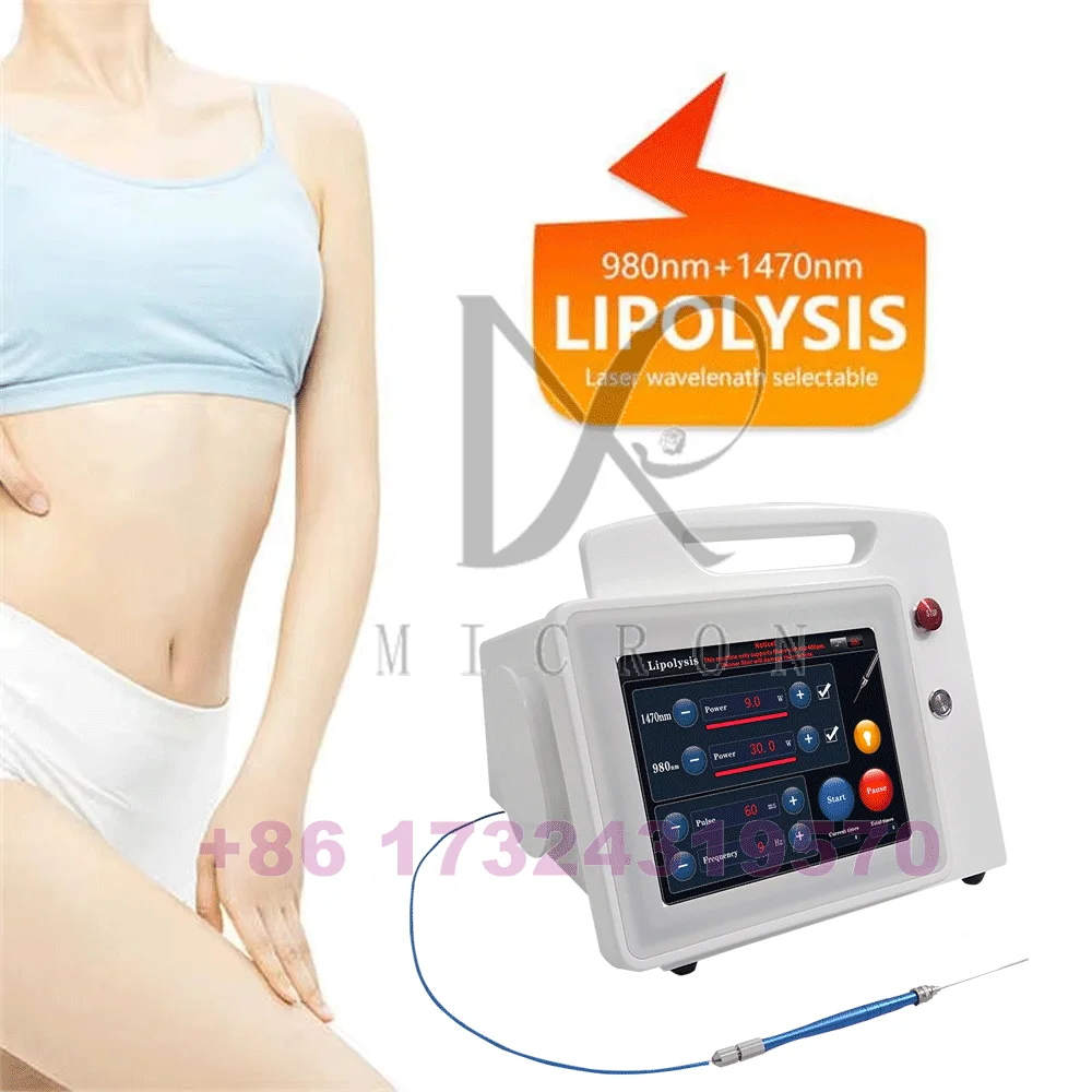 

Dual Laser Slimming Device 980+1470nm - CE Certified for Belly/Thigh Fat Loss, Non-Surgical Body Shaping