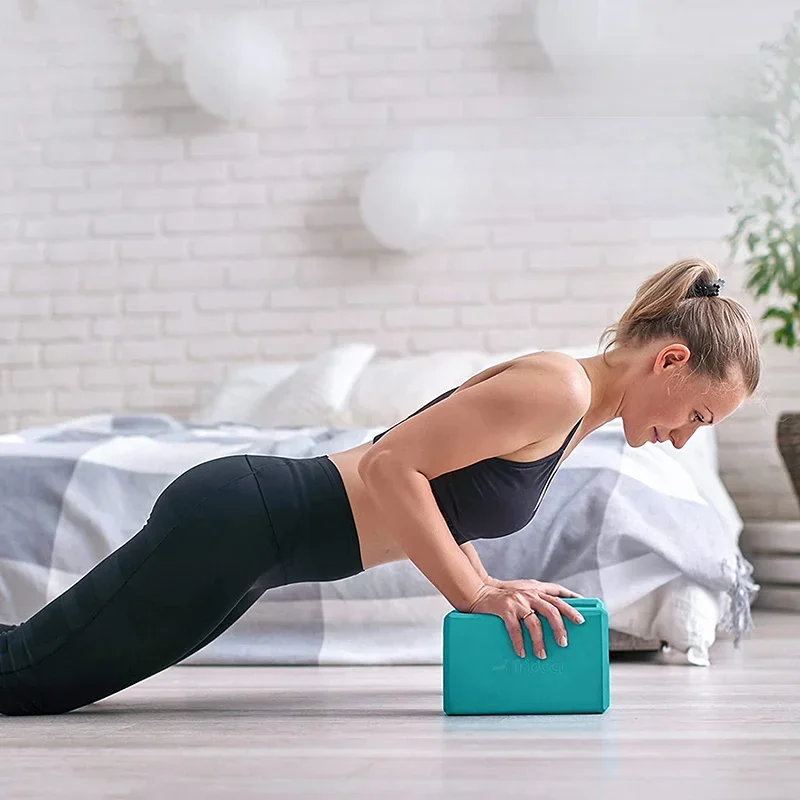 Klocki do jogi Kostki Pilates Klocki Maty wzmacniające Sportowe artykuły do ​​jogi Ćwiczenia Domowy sprzęt do ćwiczeń Fitness Eva — zdjęcie 2