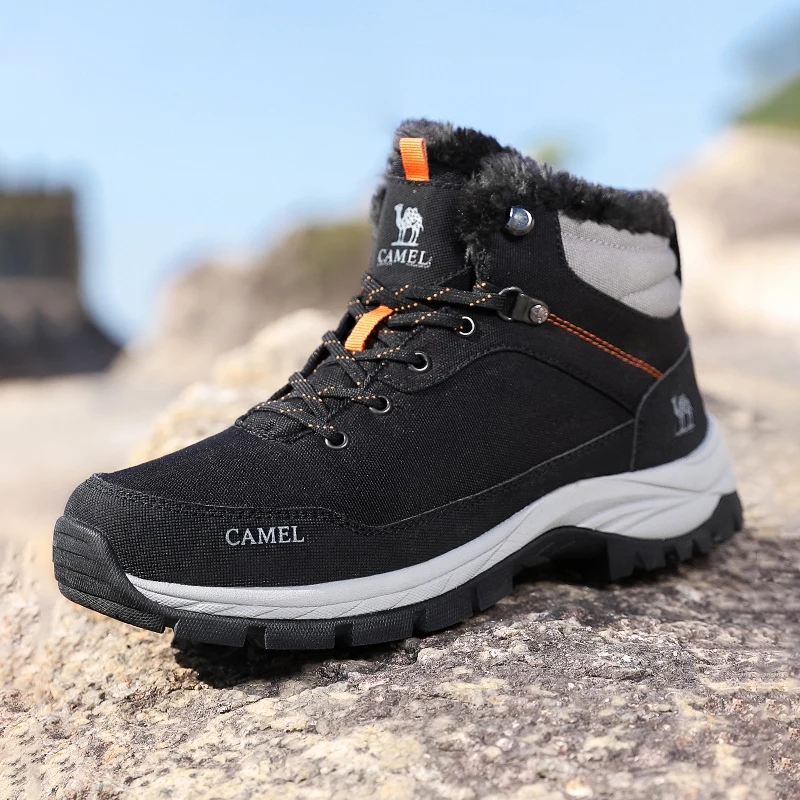 Golden Camel Hiking Shoes Winter Warm Walking Jogging Hightop Outdoor Big Size Sport Boots Climbing Sneakers Waterproof