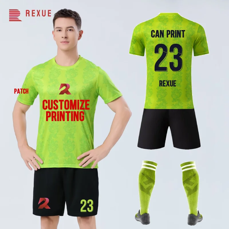 

2025 Men Football Jersey Tracksuit Child Boys Soccer Sports Uniforms Kids Play Ball Sportswear Kits Vest Team Football Suit