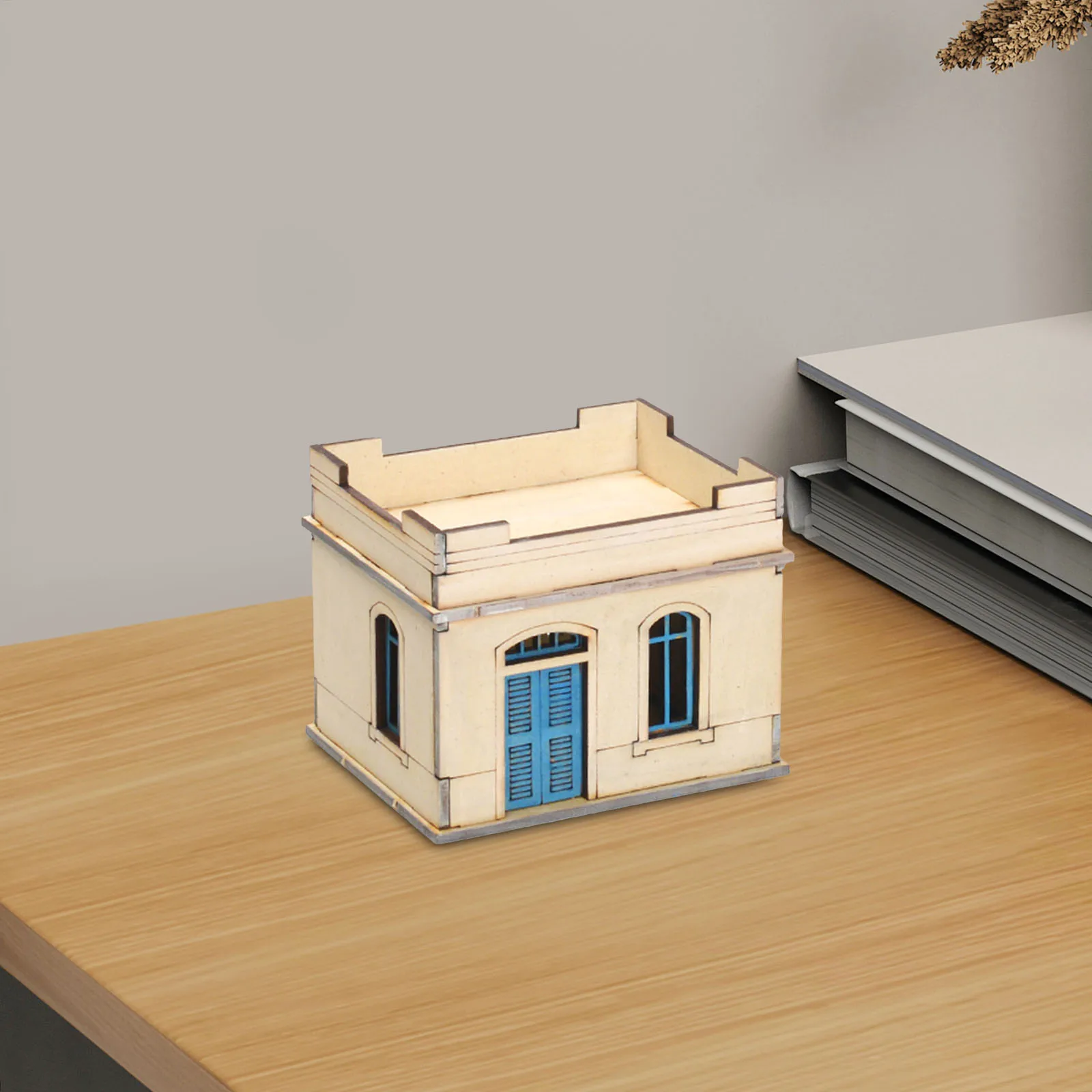 1/72 スケール中東町二階建て住宅建物シーン木造建築 3D パズルユニークな建物 DIY キットギフト用