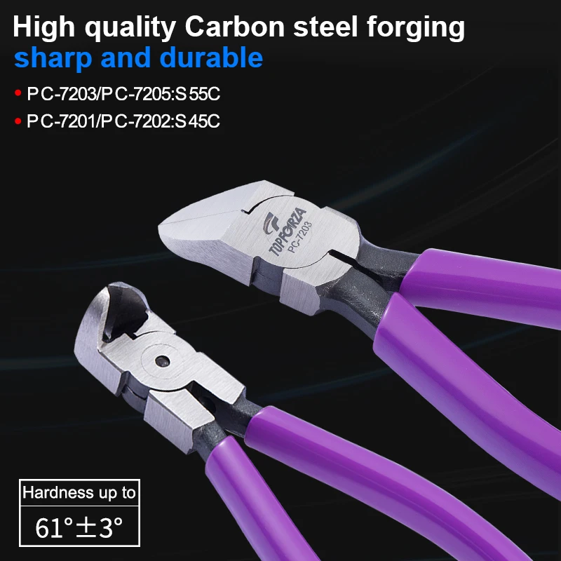 Topforza Diagonal Cutting Pliers Copper Wire Cutters Electrical Wire Cable Cutters Cutting Side Snips 45Flush Cuttters Nipper