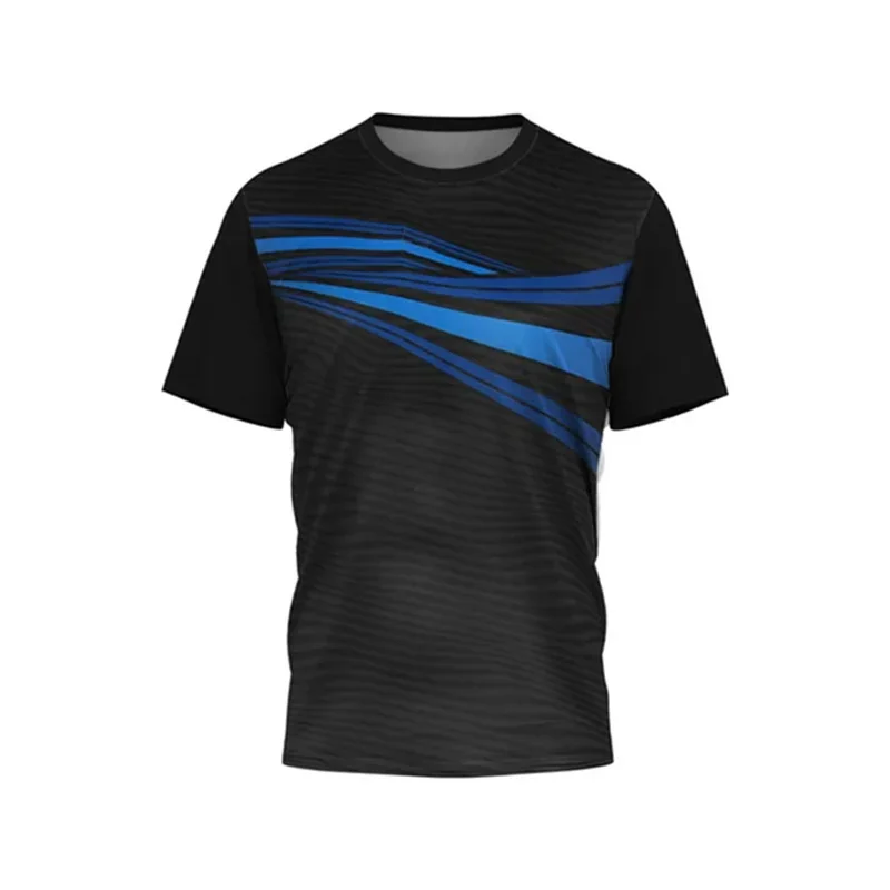 Männer Sport T-Shirt Badminton Tischtennis für Outdoor-Lauf Fitness Kurzarm übergroße Tops Sommer