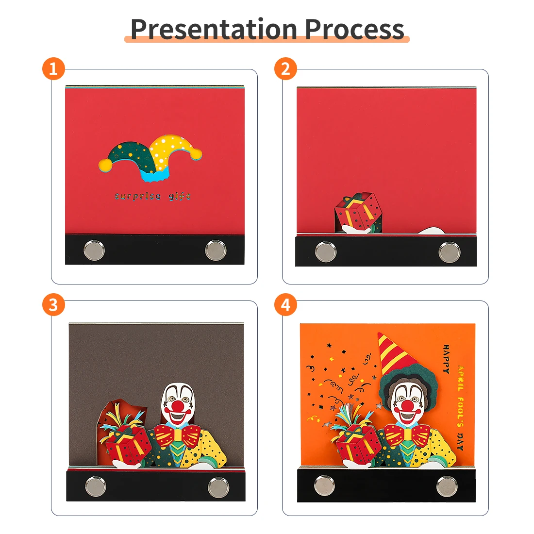 Omoshiroi Block Clown 3D Note Paper Carving Model Non Sticky Sheets Pen Holder Office Accessories Customizable 3D Memo Notepads