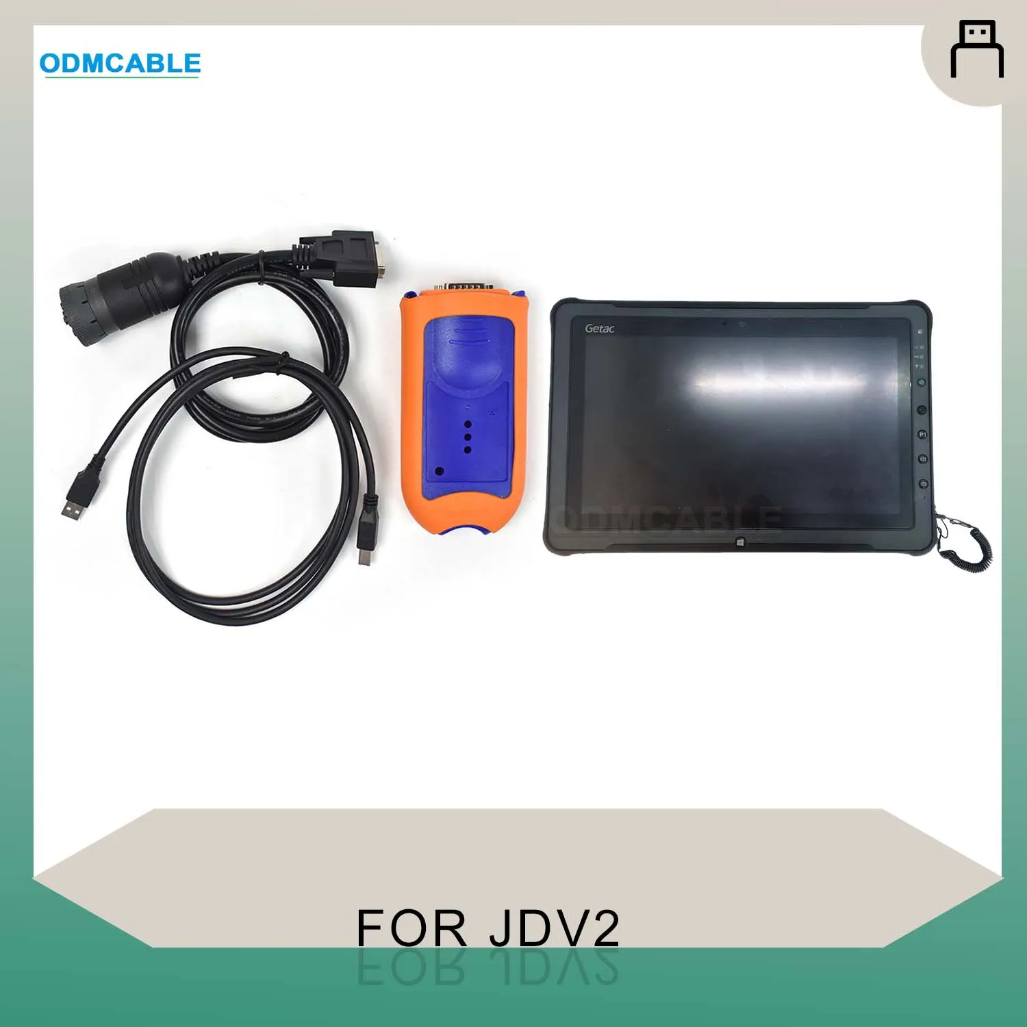 V5.3 Electronic Data Link EDL V2 Diagnostic Adapter Service EDL v2 Advisor construction Agricultrue diagnotic kit+Getac tablet