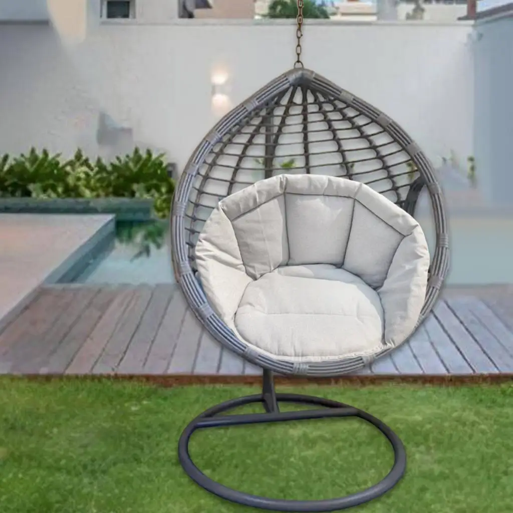 Hanging Chair Cushion Garden Hammock Removable Pads for Patio Wicker Tear Drop Hanging Chair Indoor Outdoor
