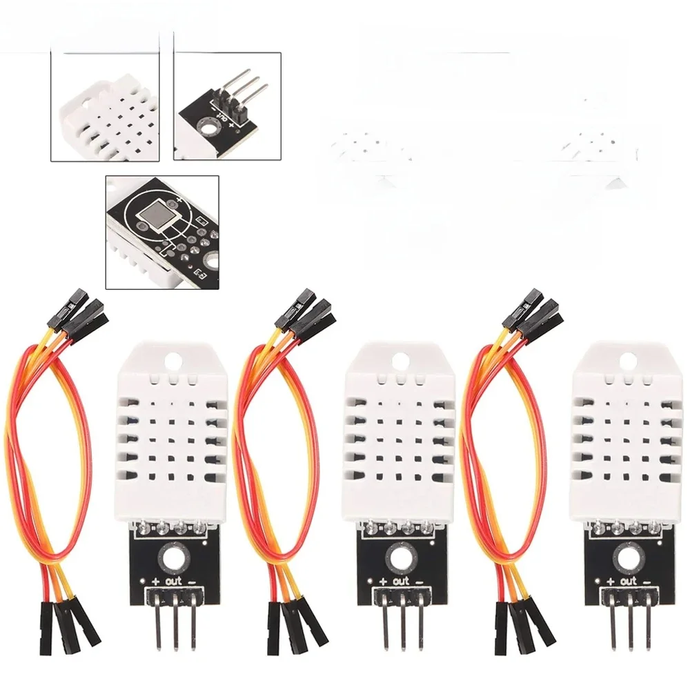 10/1 szt. Cyfrowy czujnik temperatury i wilgotności DHT22 Moduł AM2302 + PCB z kablem do Arduino — zdjęcie produktu 7