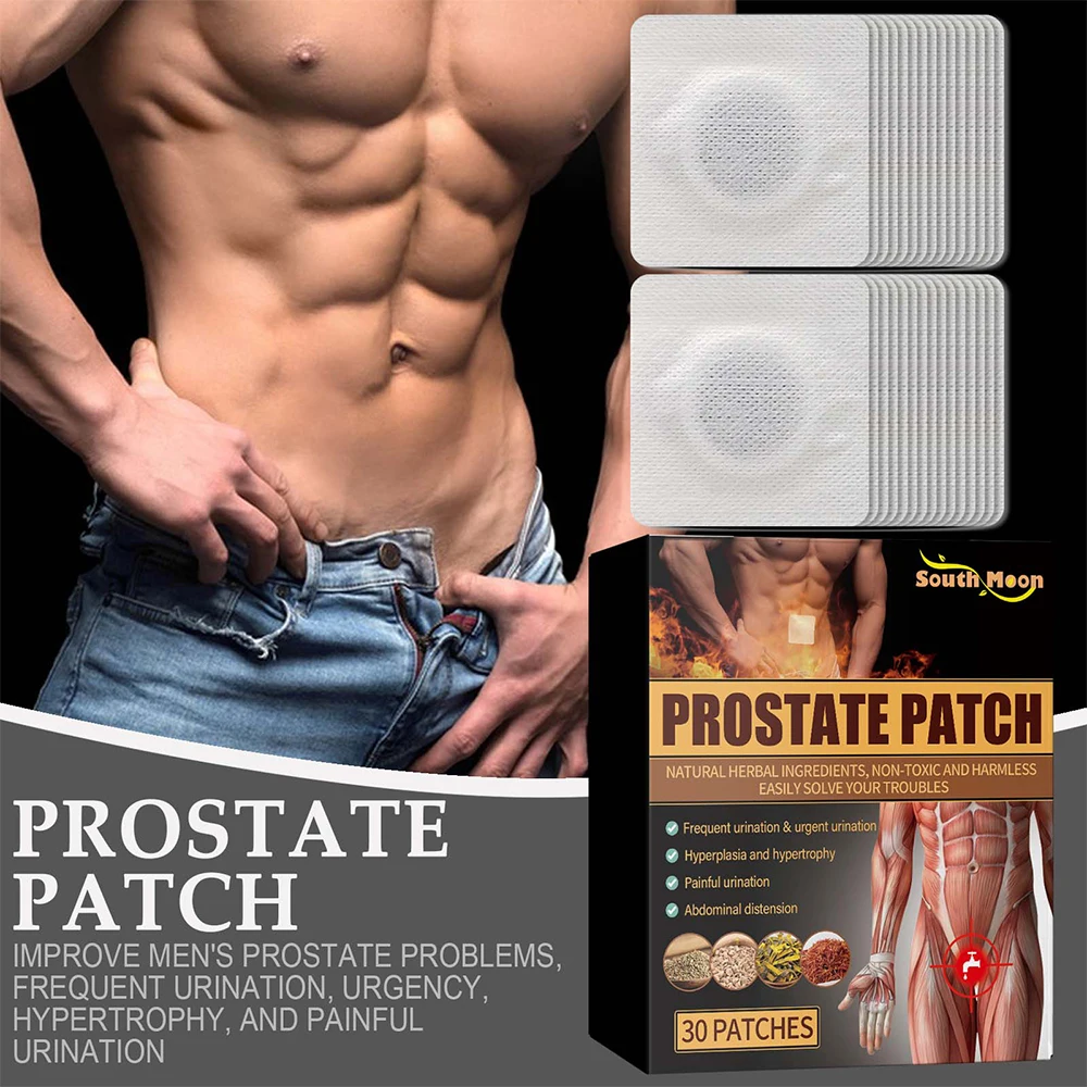 30pcs/box Prostate Patch Improves Prostate Problems Male Body Care Belly Button Patch Relieves Prostate Discomfort Health Care