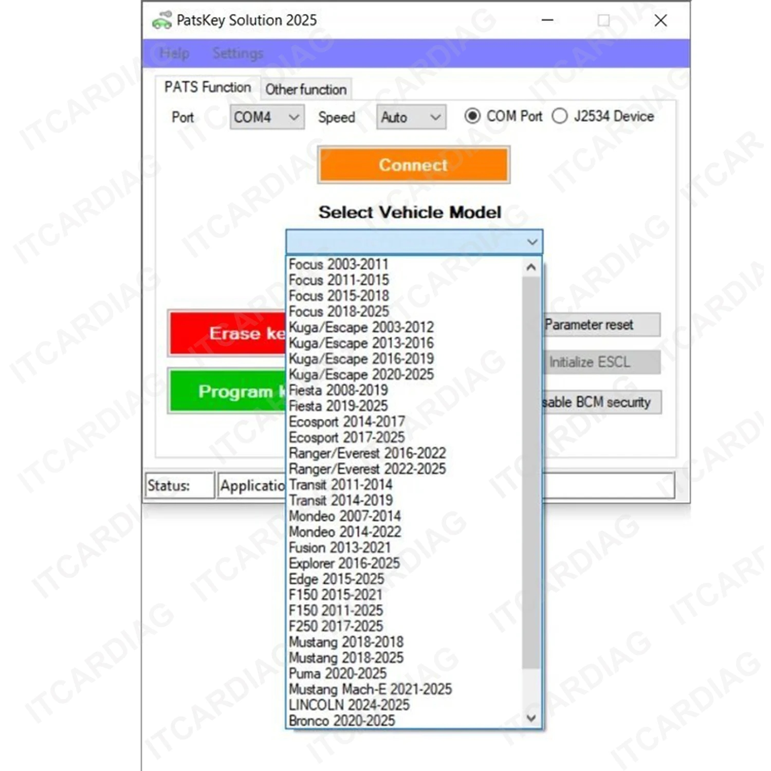 For Ford Pats Key Solution 2025 Patskey Show Key Count Erase Keys Read/Write Keypad Code Disable BCM Securit Mode Support J2534