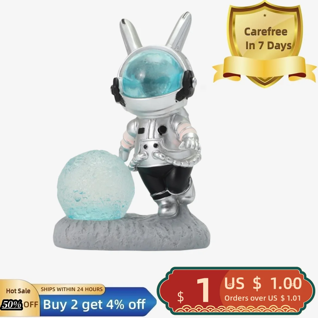 LED Night Lamp Adorable Appearance Creative Shape Funny Posture Flicker Free Cartoon Astronaut Bunny Lamp LED Light Ornament