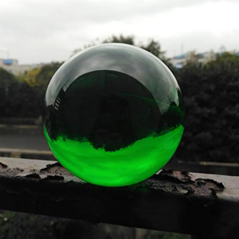 Acrylic Contact Juggling Ball, Color Transparent Solid Crystal Ball 76mm - 3 inch (green, 76mm/3 inch)