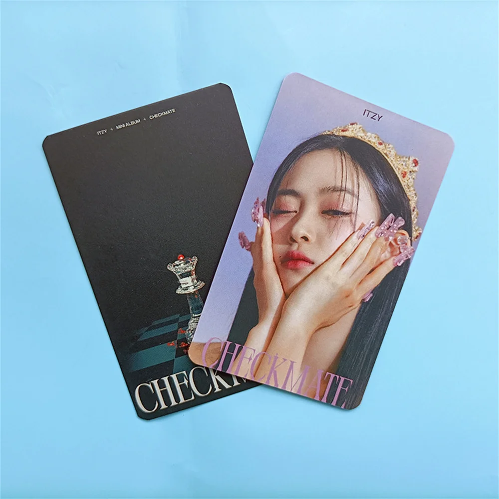 Kpop itzy novo álbum checkmate photocard foto de alta qualidade lomo cartão fotos para os fãs presente coleção yeji lia ryujin yuna