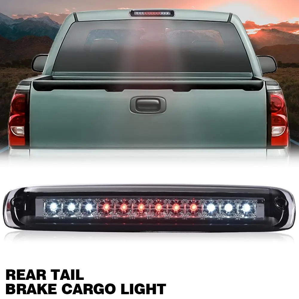 

3-я замена стоп-сигналов для Chevy Silverado Gmc Sierra 1500 2500 3500 1999-2006 годов, светодиодные дымовые линзы с высоким креплением