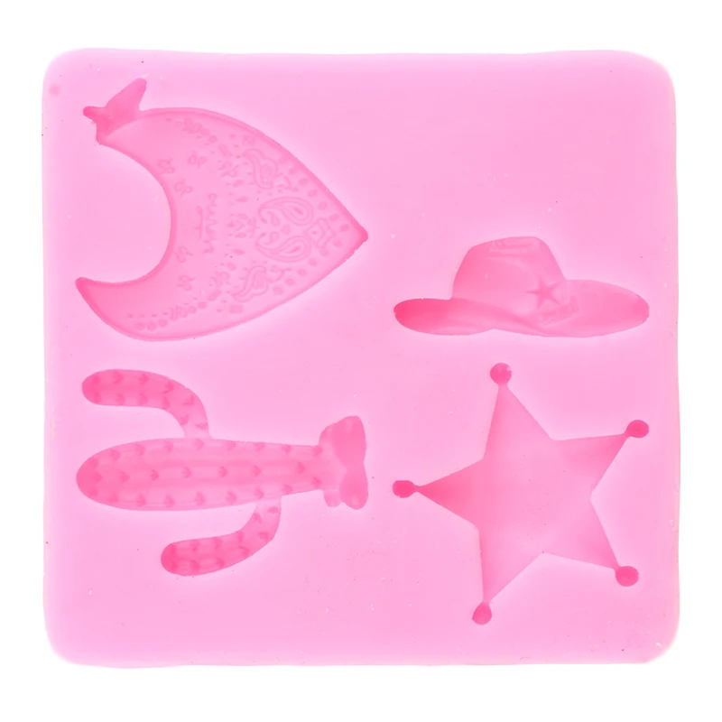 Bull Head Silicone Molds Feather Arrow Fondant Mold Cake Decorating Tools Cactus Chocolate Mould Horseshoe Hoof Candy Moulds