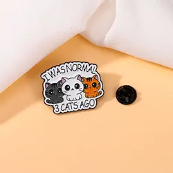 Cute Cartoon Cat Enamel Brooch Creative 3 Cats Lapel Pin Badge Backpack Clothing Hat Accessories