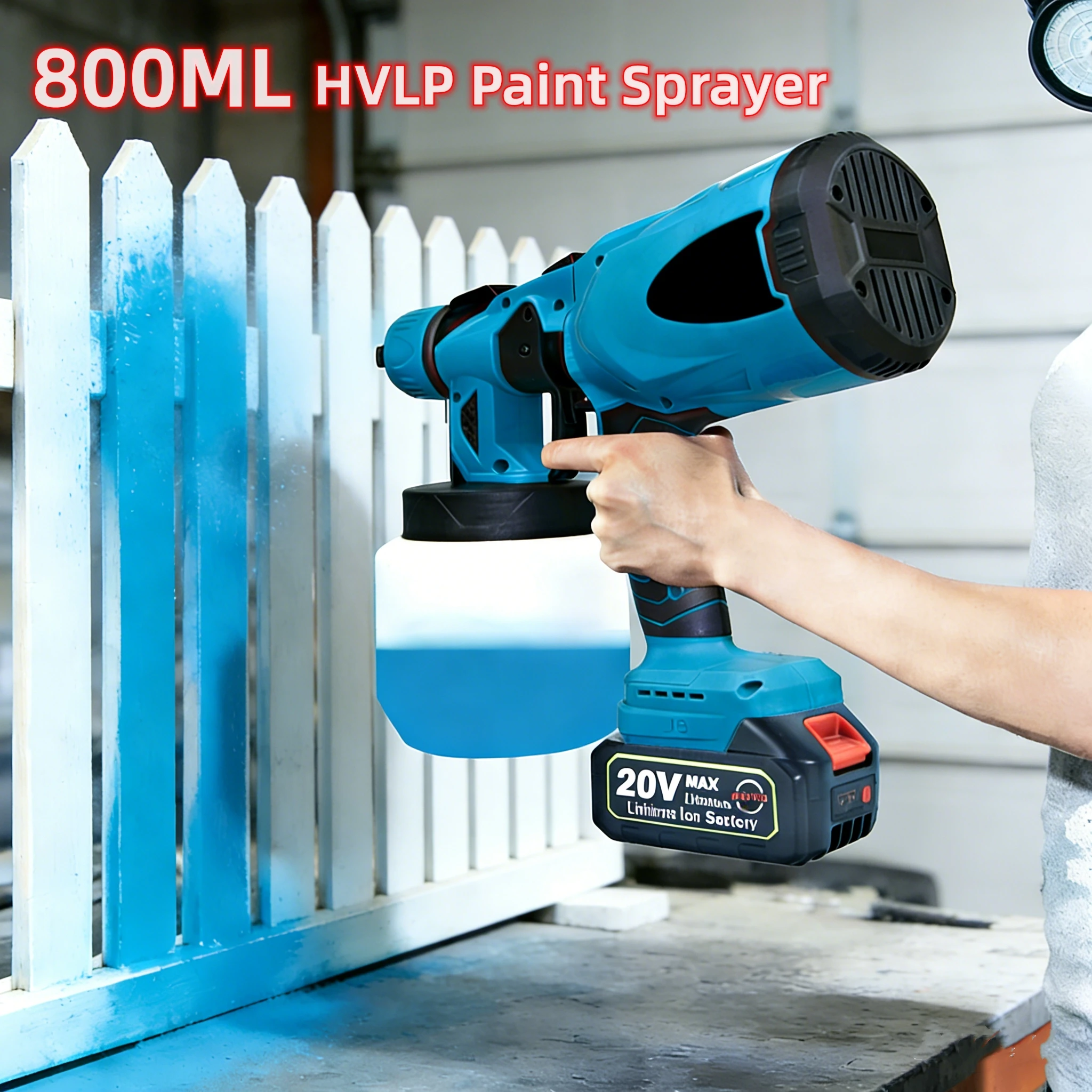800ML pistolet électrique sans fil pulvérisateur de peinture Auto meubles revêtement aérographe pulvérisateur de peinture pour Makita 18V batterie outils de bricolage