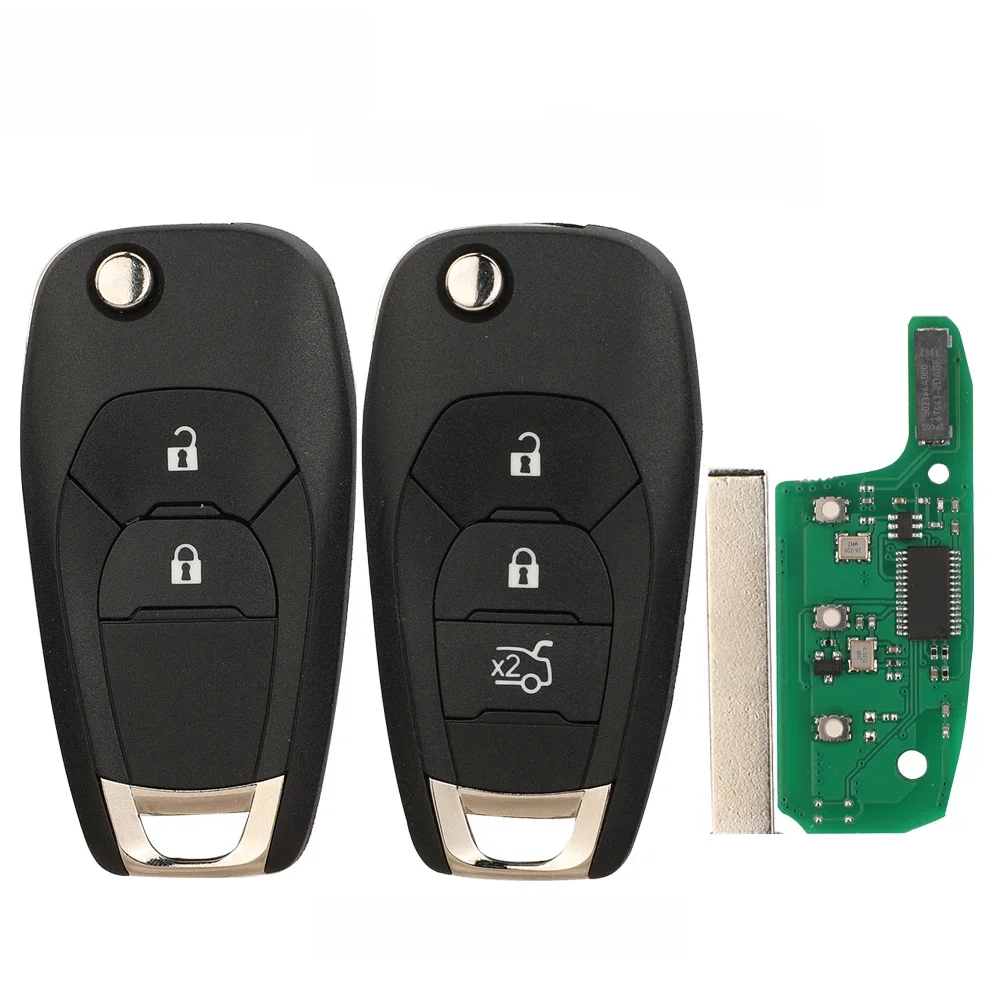 jingyuqin 433.92Mhz FSK 4A Chip Car Remote Flip Key For Chevrolet Cruze 2015 Cavalier Trax Sonic Spark 2019 Aftermarket PCB