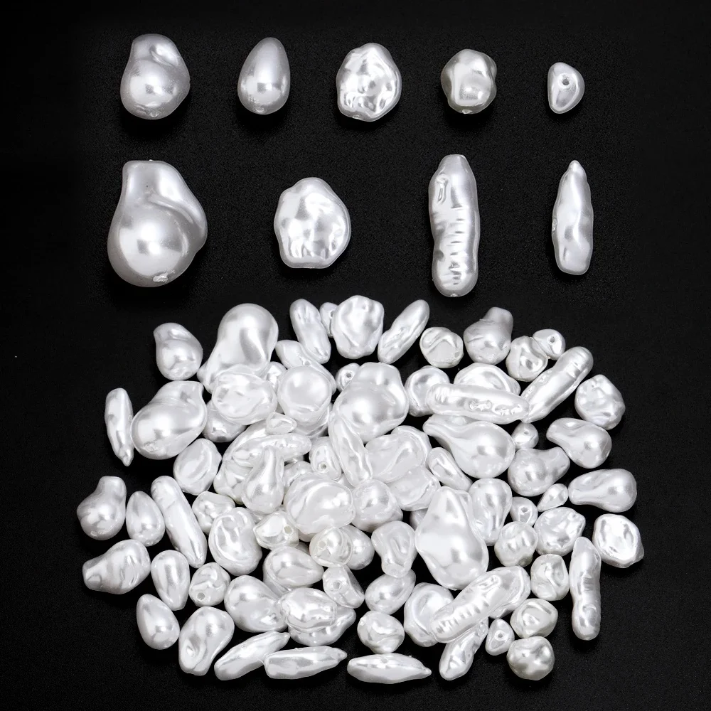 20 pièces/lot de perles d'imitation irrégulières, breloques d'espacement ABS pour bricolage, boucle d'oreille, collier, Bracelet, accessoires de fabrication de bijoux