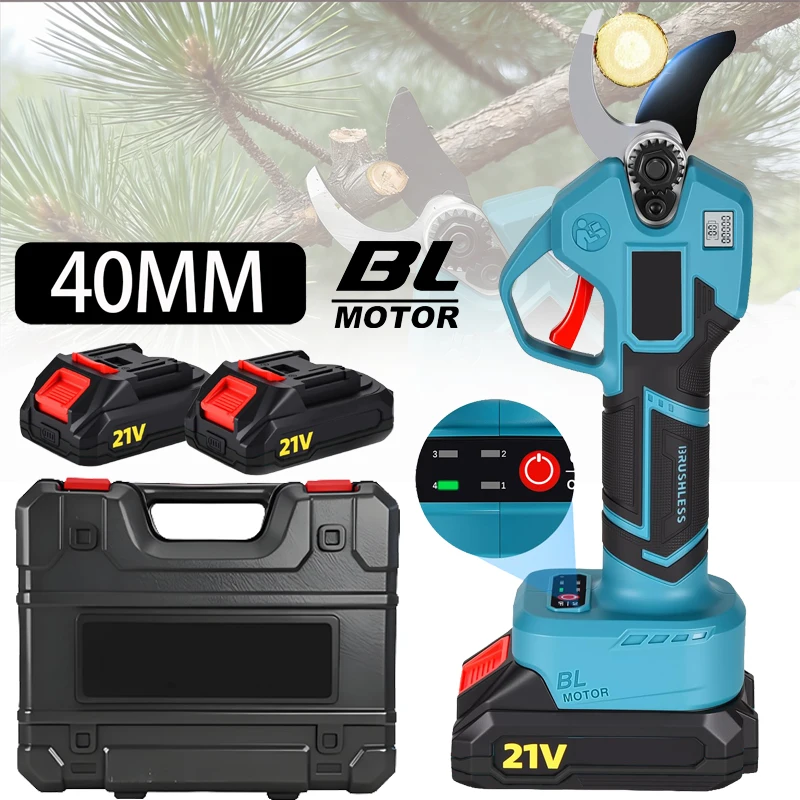 Sécateur électrique sans fil 40 mm, 4 niveaux d'ouverture, sans balais, pour branches d'arbres fruitiers, outil de coupe pour batterie Makita 18V